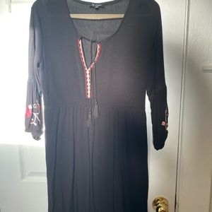 Boho dress with flower detail
